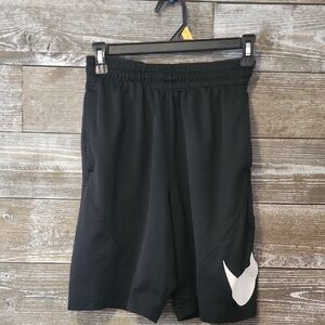 Nike Dri-FIT Black Shorts with White Swish size small